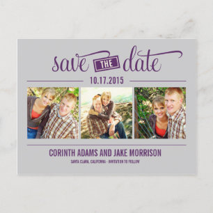Postale Faire-part "LA" Date - Carte de sauvegarde de la date