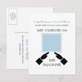 Postale Faire-part Là ou le Carré Enregistrer la date Carte postale, (Devant / Derrière)