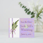 Postale Faire-part Lilly de la vallée ENREGISTRER LA DATE carte posta (Debout devant)