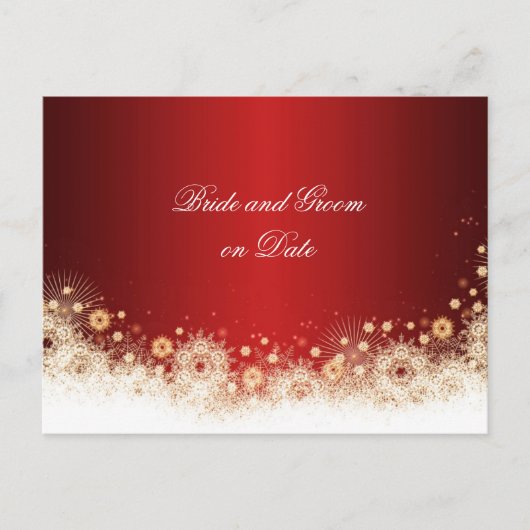 Postale Faire-part Luxe Gold Christmas Lace Enregistrer la carte de d (Devant)