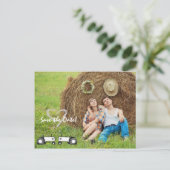 Postale Faire-part Mariage à la ferme Enregistrer la date Carte posta (Debout devant)