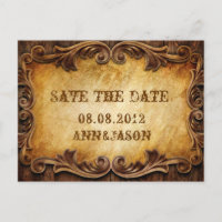 Mariage Country Cowboy Western carte de sauvegarde