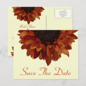 Postale Faire-part Mariage de automne Enregistrer La Date Carte Posta (Devant / Derrière)