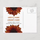 Postale Faire-part Mariage de automne Enregistrer La Date Carte Posta (Dos)