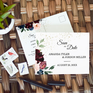 Postale Faire-part Mariage de fête d'été Enregistrer la date Carte po