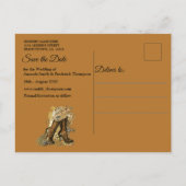 Postale Faire-part Mariage gothique - Steampunk sur suède carte de sa (Dos)