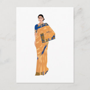 Postale Faire-part Mariage Indien Traditionnel Enregistrer La Carte D