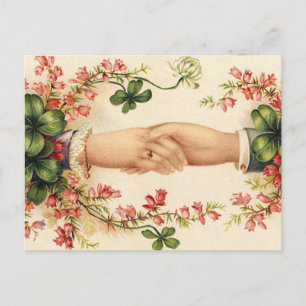 Postale Faire-part Mariage romantique irlandais Enregistrer les carte