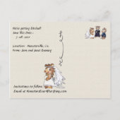 Postale Faire-part Mariage rose de coeur mignon Enregistrer les carte (Dos)