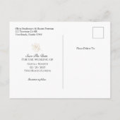 Postale Faire-part Mariage Tropical Enregistrer La Date Carte Post (Dos)