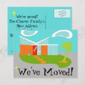Postale Faire-part Mid Century Moderne Changement d'adresse Carte pos (Devant / Derrière)