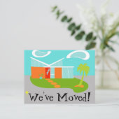 Postale Faire-part Mid Century Moderne Changement d'adresse Carte pos (Debout devant)
