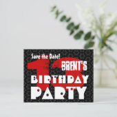 Postale Faire-part Moderne Carte de Date de Naissance 13ème Anniversa (Debout devant)