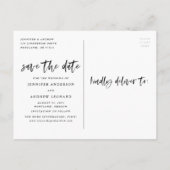 Postale Faire-part Moderne carte de sauvegarde de date de photo de sc (Dos)