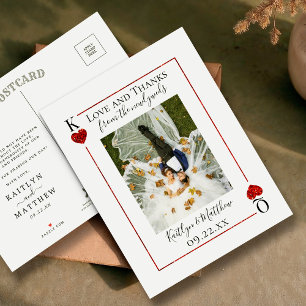 Postale Faire-part Monogramme Lecture Carte Mariage Collection Merci