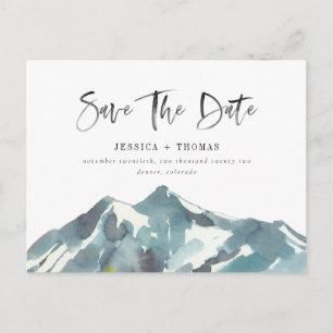 Postale Faire-part Mountain Celebration Enregistrer La Date Carte Pos