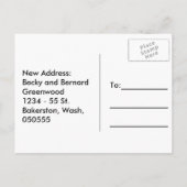 Postale Faire-part Nous avons déménagé Blague de Mouette Drôle Carte  (Dos)