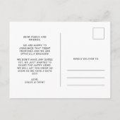 Postale Faire-part Nous sommes fiancés Carte de déclaration de fiança (Dos)
