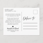 Postale Faire-part Nous sommes fiancés Carte de déclaration photo mod (Dos)