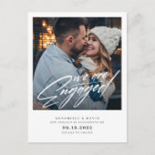 Postale Faire-part Nous sommes fiancés Carte de déclaration photo mod (Devant)