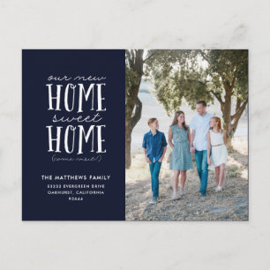 Postale Faire-part Nouvelle carte de déménagement Maison Douce Maison