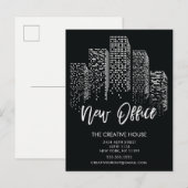 Postale Faire-part Nouvelle carte de déplacement de bureau (Devant / Derrière)