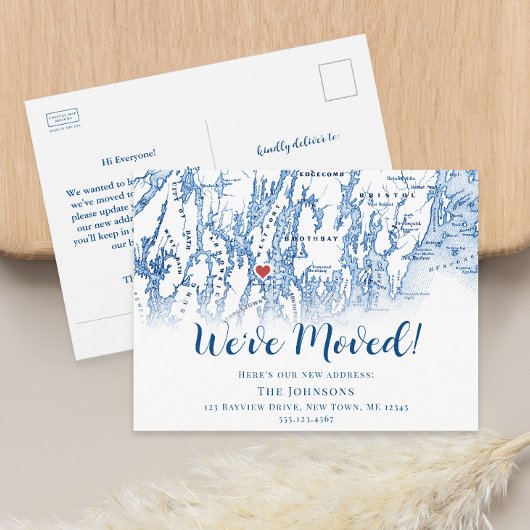 Postale Faire-part Nouvelle maison Westport Maine Carte Moving Faire-