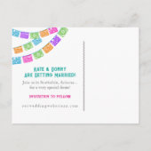 Postale Faire-part Papel Picado Wedding Enregistrer la date carte pos (Dos)