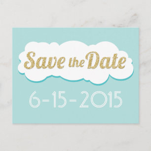 Postale Faire-part Parties scintillant Enregistrer La Date Carte Post