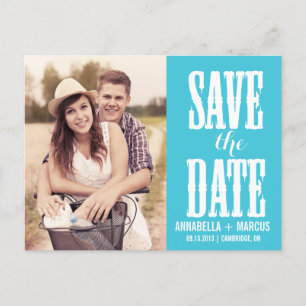 Postale Faire-part Pays Western Turquoise Enregistrer la date Carte p