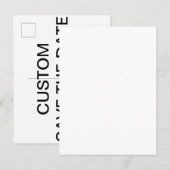 Postale Faire-part Personnalisé Matte Enregistrer La Date Carte Posta (Devant / Derrière)