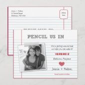 Postale Faire-part Photo de note ironique Enregistrer la carte de dat (Devant / Derrière)