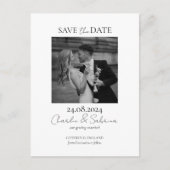 Postale Faire-part Photo moderne Enregistrer la date Script Carte pos (Devant)