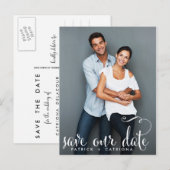 POSTALE FAIRE-PART PHOTO SCRIPT WHIMSICAL ENREGISTRER NOTRE CARTE POS (Devant / Derrière)