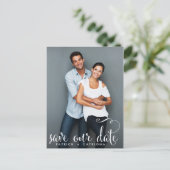 POSTALE FAIRE-PART PHOTO SCRIPT WHIMSICAL ENREGISTRER NOTRE CARTE POS (Debout devant)