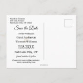 Postale Faire-part Pine Tree Mountains Enregistrer la date Carte post (Dos)