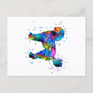 Postale Faire-part Poodle personnalisé   Carte d'anniversaire pour ch