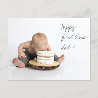 Postale Faire-part Première fois papa| Fête des pères| Carte photo