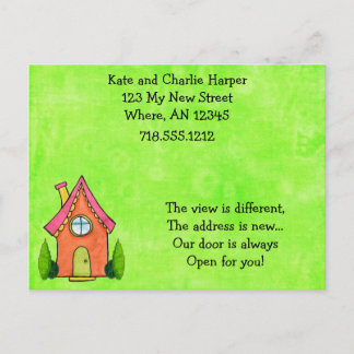 Postale Faire-part Preppy Lime Vert Et Rose Nouvelle Adresse Carte De