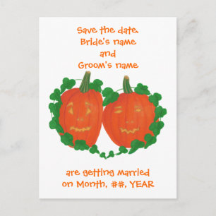 Postale Faire-part Pumpkins Halloween Enregistrer la date carte posta