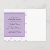 Postale Faire-part Purple Circle Enregistrer la carte Date (Dos)