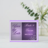 Postale Faire-part Purple enregistrer la carte de date (Debout devant)