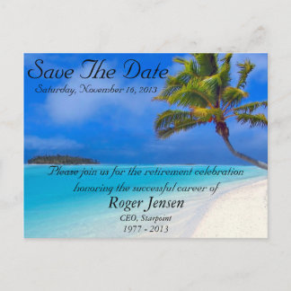 Postale Faire-part Retraite de plage Enregistrer la date Carte postal