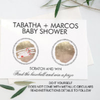 Révélation du jeu de baby shower de baseball Carte
