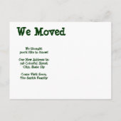 Postale Faire-part Run Down House We Moved Changer de carte d'adresse (Dos)