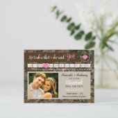 Postale Faire-part Rustic Camo Calendrier Photo Enregistrer Les Carte (Debout devant)