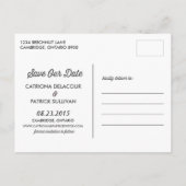 Postale Faire-part Rustic Retro Typographie Enregistrer la date Carte (Dos)