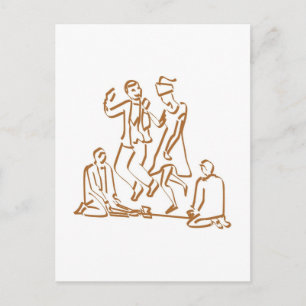 Postale Faire-part Sauter Le Balai Enregistrer La Carte Date