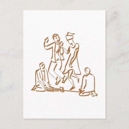 Postale Faire-part Sauter Le Balai Enregistrer La Carte Date (Devant)