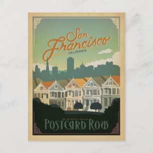 Postale Faire-part Save the date San Francisco, CA - Ligne carte po